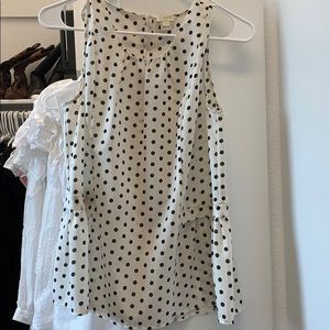 Polka Dot Sleeveless Blouse